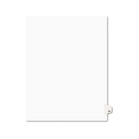 Workstationpro Style Legal Side Tab Divider- Title: 24- Letter- White- 25/Pack, 25PK TH182266